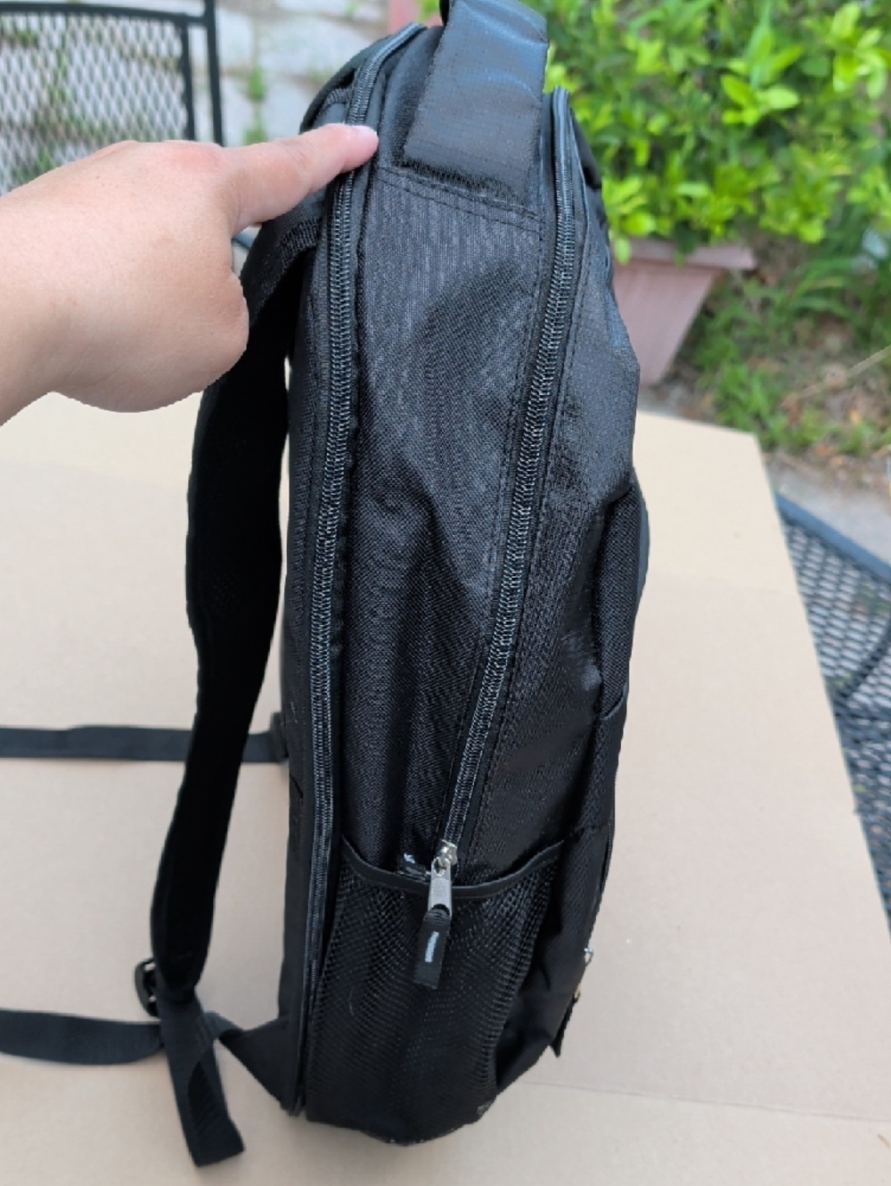 Mercedes-Benz Black Backpack Front Logo Roomy Sleek Chic Signature Unisex - Picture 8 of 13